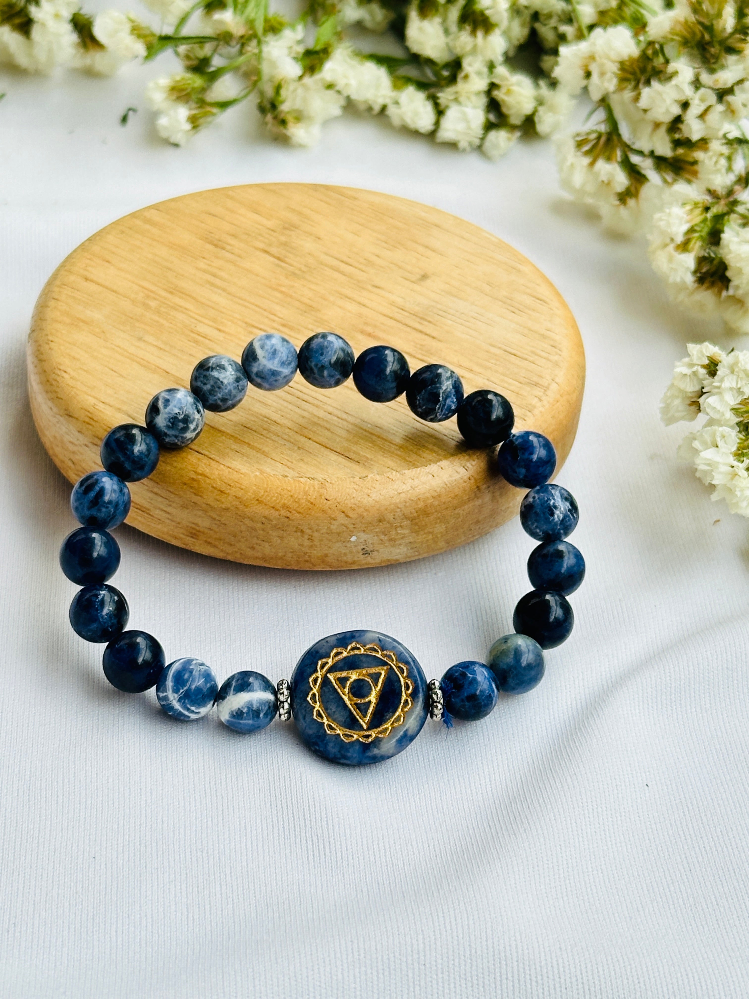 Sodalite Chakra Bracelet - Abhimantrit & Certified